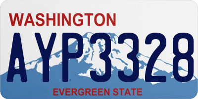 WA license plate AYP3328