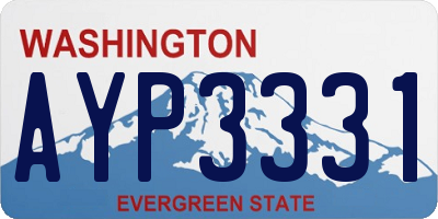 WA license plate AYP3331