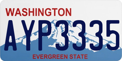 WA license plate AYP3335