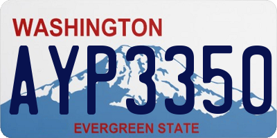 WA license plate AYP3350