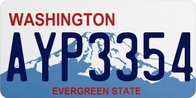 WA license plate AYP3354