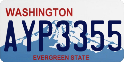 WA license plate AYP3355
