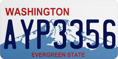WA license plate AYP3356