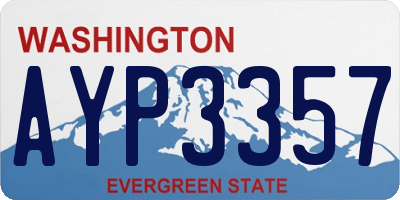 WA license plate AYP3357
