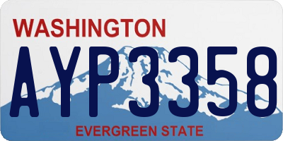 WA license plate AYP3358