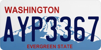 WA license plate AYP3367