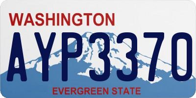 WA license plate AYP3370