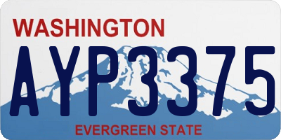 WA license plate AYP3375