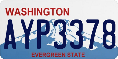 WA license plate AYP3378