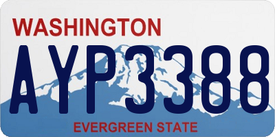 WA license plate AYP3388