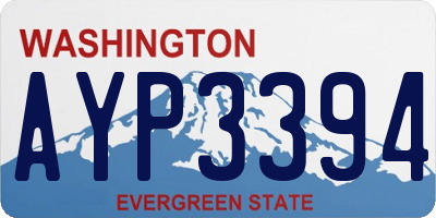 WA license plate AYP3394
