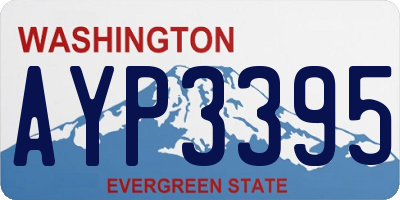WA license plate AYP3395