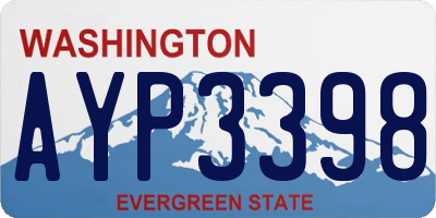WA license plate AYP3398