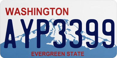 WA license plate AYP3399