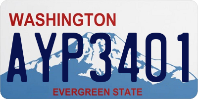 WA license plate AYP3401