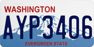 WA license plate AYP3406