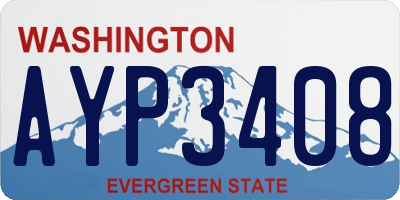 WA license plate AYP3408