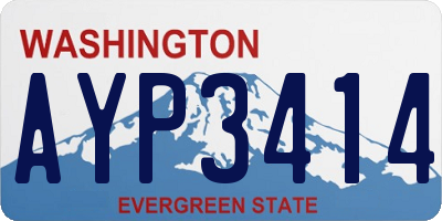WA license plate AYP3414