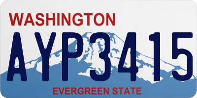 WA license plate AYP3415