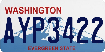 WA license plate AYP3422