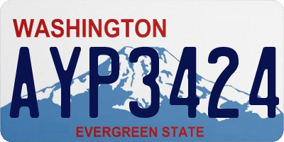 WA license plate AYP3424