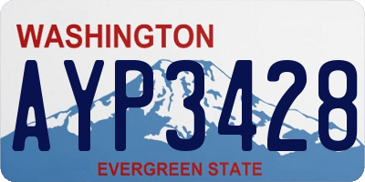 WA license plate AYP3428
