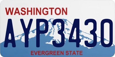 WA license plate AYP3430