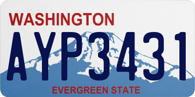 WA license plate AYP3431