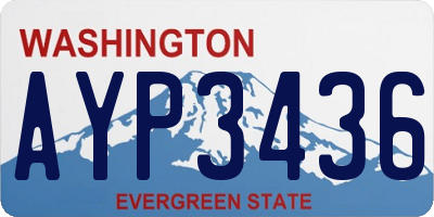 WA license plate AYP3436