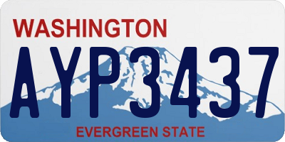 WA license plate AYP3437