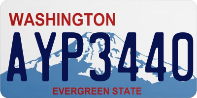WA license plate AYP3440
