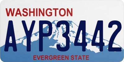 WA license plate AYP3442