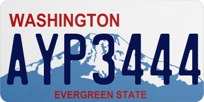 WA license plate AYP3444
