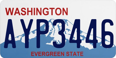 WA license plate AYP3446