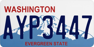 WA license plate AYP3447