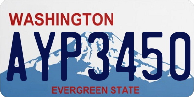 WA license plate AYP3450