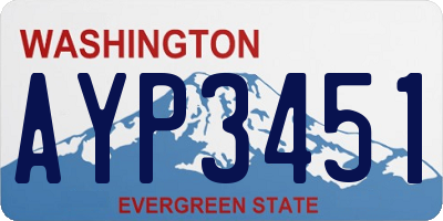 WA license plate AYP3451