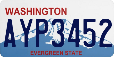 WA license plate AYP3452