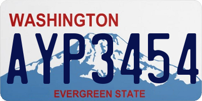 WA license plate AYP3454