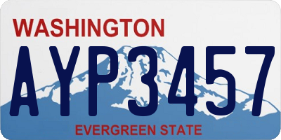 WA license plate AYP3457