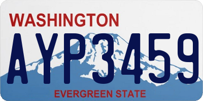 WA license plate AYP3459