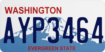 WA license plate AYP3464
