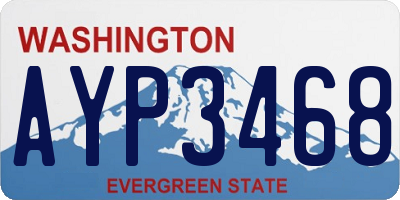 WA license plate AYP3468