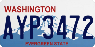 WA license plate AYP3472