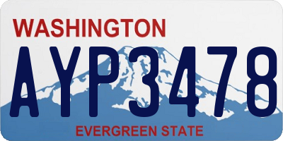 WA license plate AYP3478