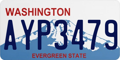 WA license plate AYP3479