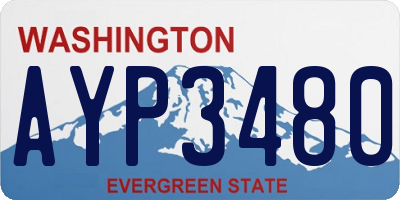 WA license plate AYP3480