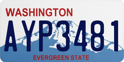 WA license plate AYP3481