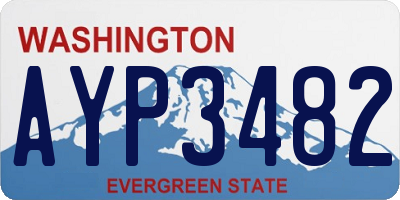 WA license plate AYP3482