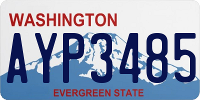 WA license plate AYP3485